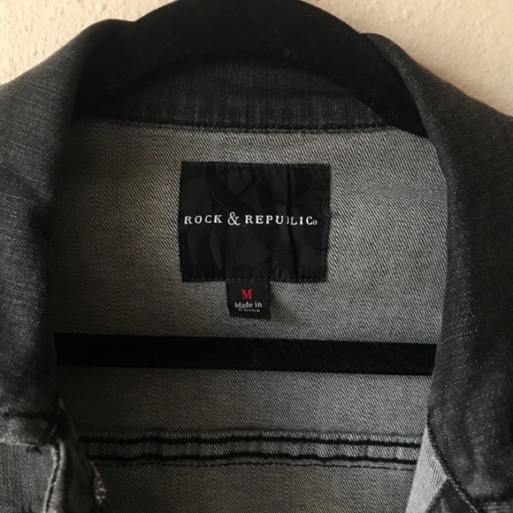 Rock & Republic Black Jean Jacket - Picture 3 of 5